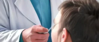 Иллюстрация профилактики простуды и гриппа: врач объясняет вакцинацию, гигиену рук и защитные меры